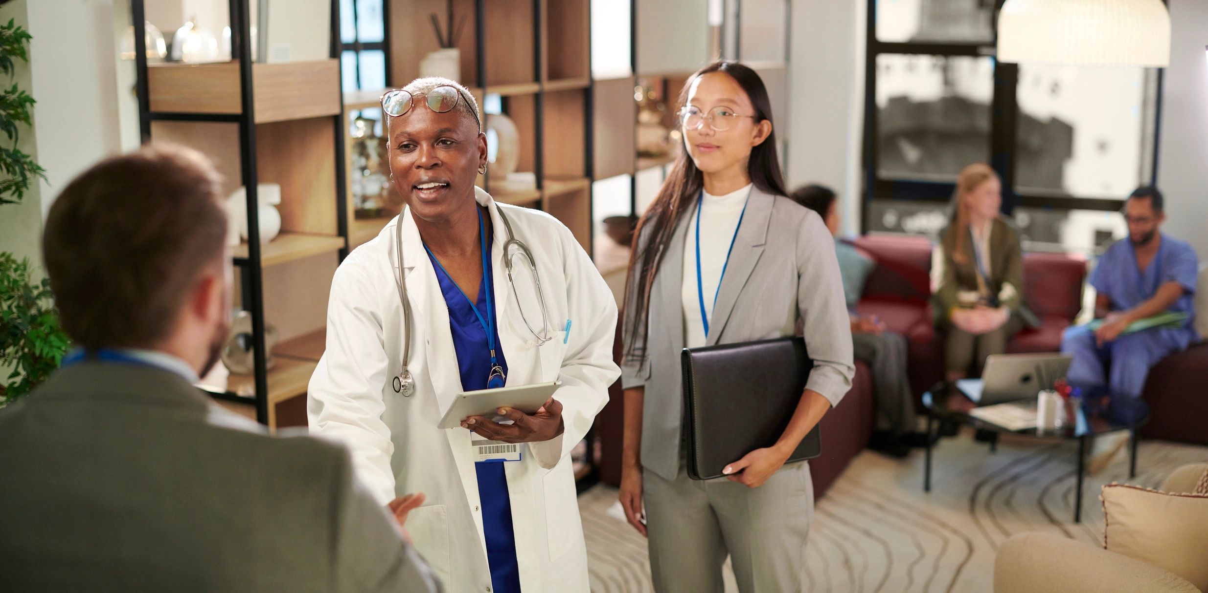 professional health insurance office team